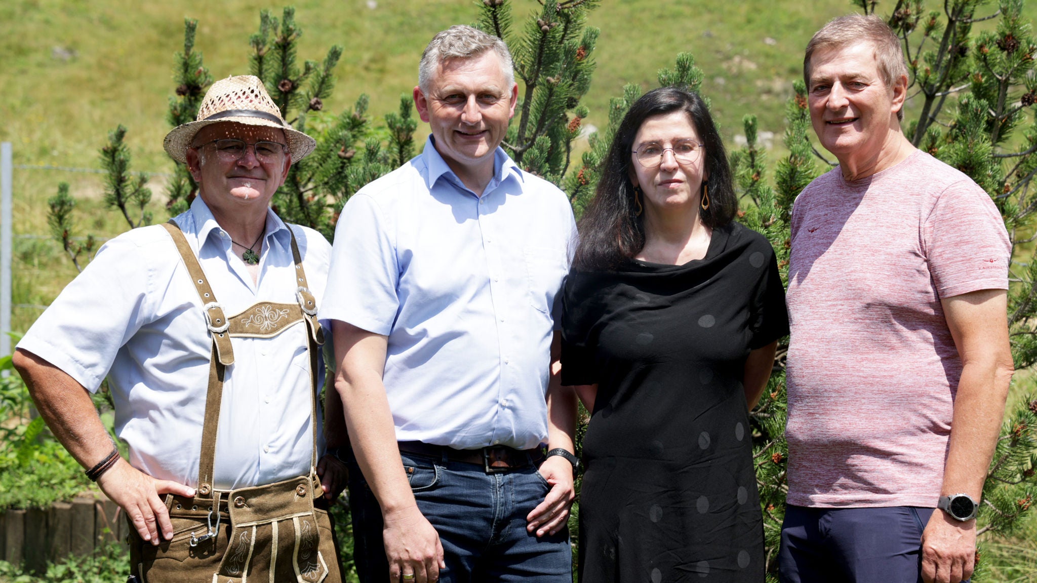 Gernot Kleißner, Reinhold Binder, Helene Schubert und Günther Goach