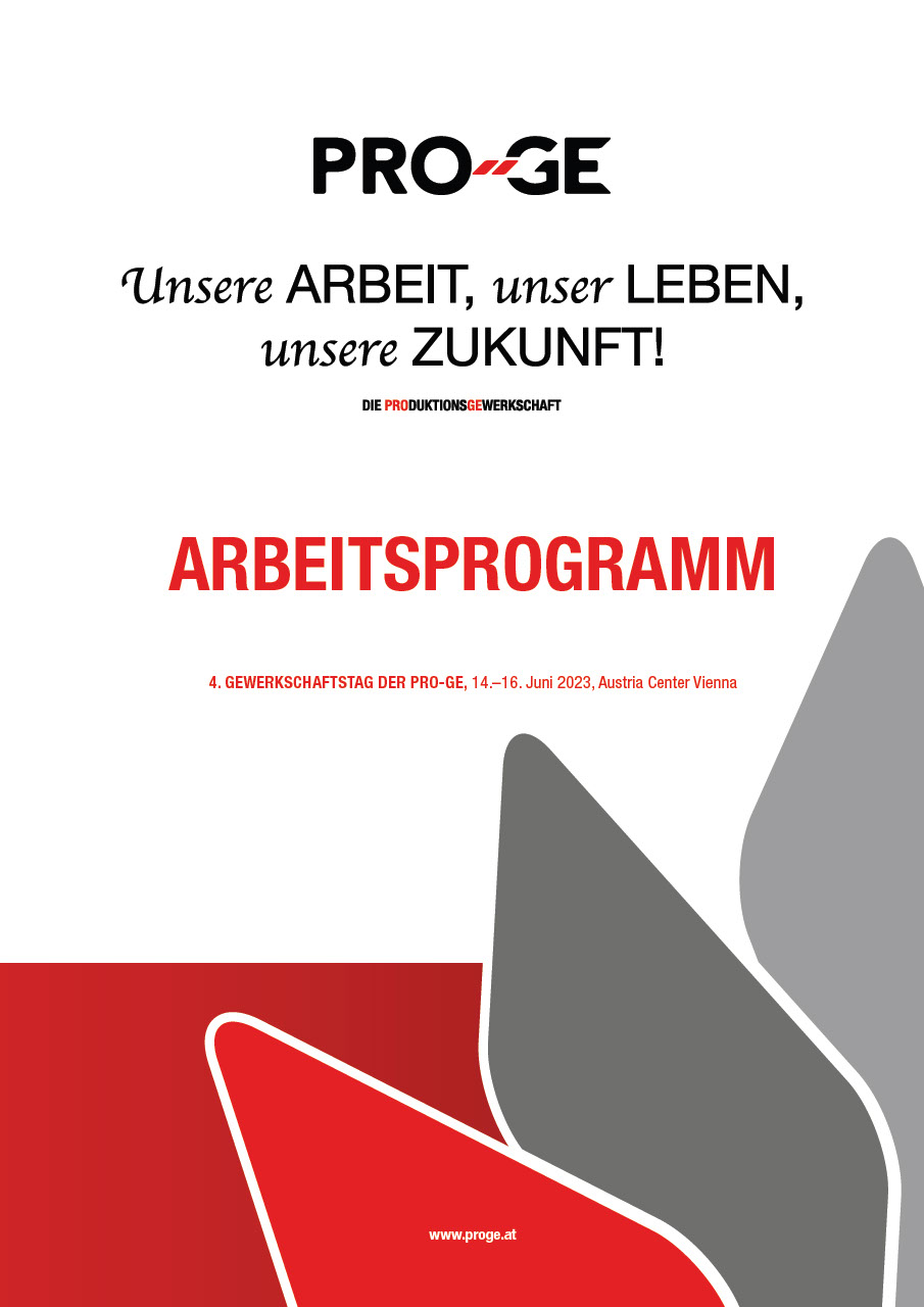 Arbeitsprogramm der PRO-GE