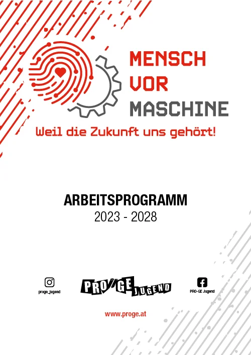 Arbeitsprogramm der PRO-GE Jugend