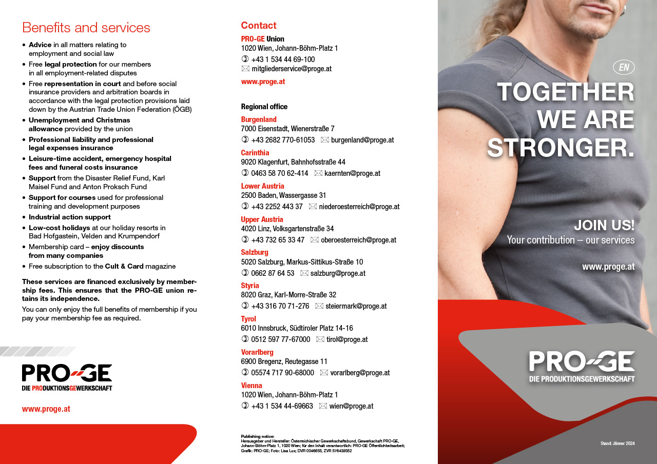 "Together we are stronger" leaflet