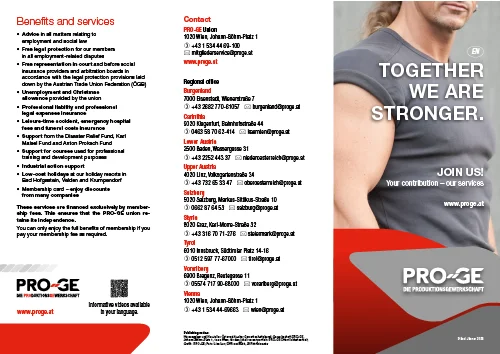 "Together we are stronger" leaflet