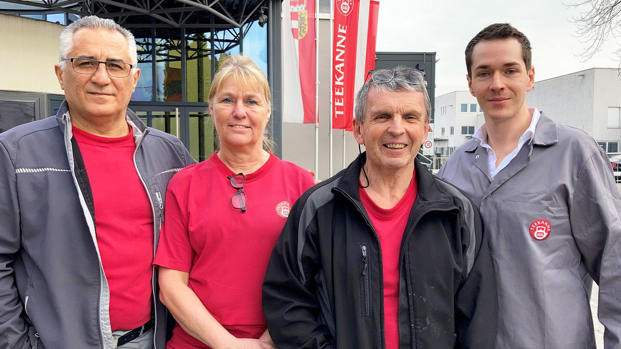 Gürel Haluk, Sabine Scheurer, Betriebsrats-Vorsitzender Günther Daxer und BR-Stv. Michael Bortnik